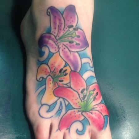 Tattoos - Flower foot tattoo - 76160